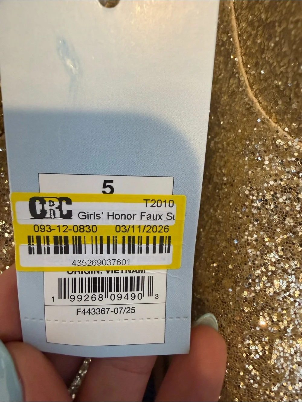 Target Kids Gold Glitter Boots